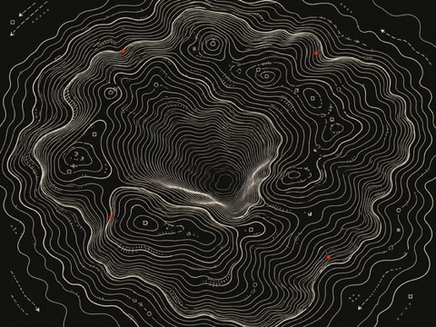 contour map effect render