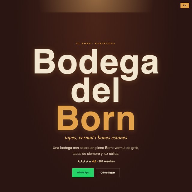 Bodega del Born website by StudioMorphik