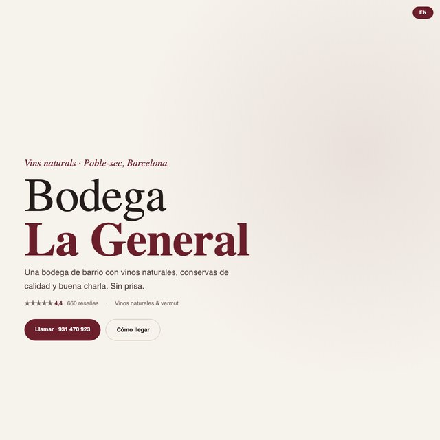 Bodega La General website by StudioMorphik