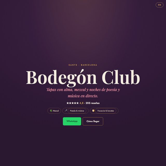 Bodegón Club website by StudioMorphik