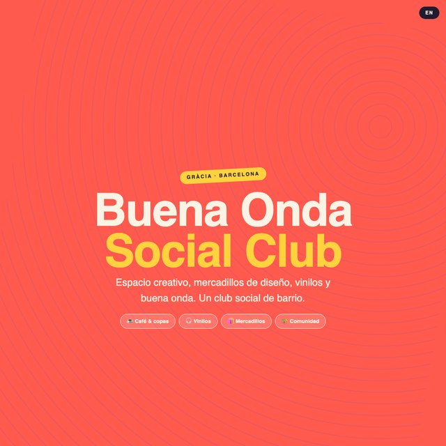 Buena Onda Social Club website by StudioMorphik
