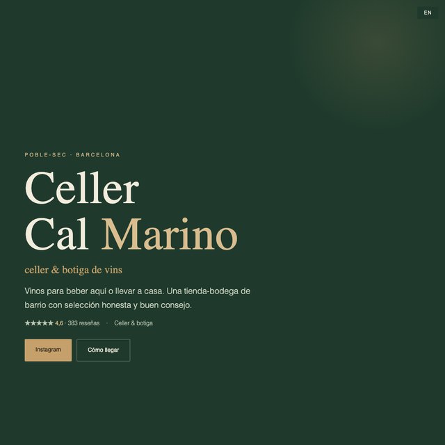 Celler Cal Marino website by StudioMorphik