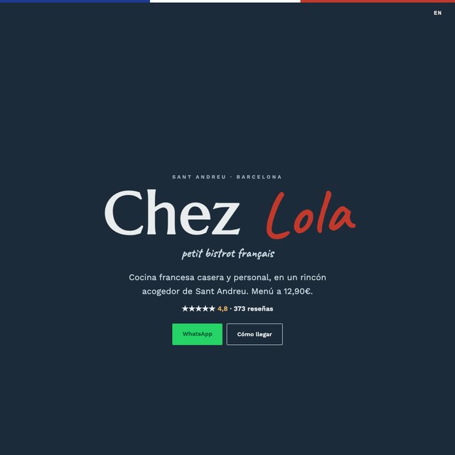 Chez Lola website by StudioMorphik