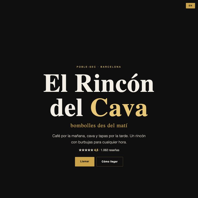 El Rincón del Cava website by StudioMorphik