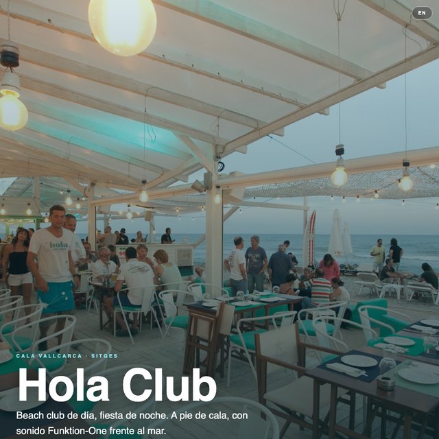 Hola Club Sitges website by StudioMorphik