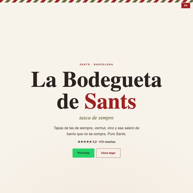 La Bodegueta de Sants website by StudioMorphik