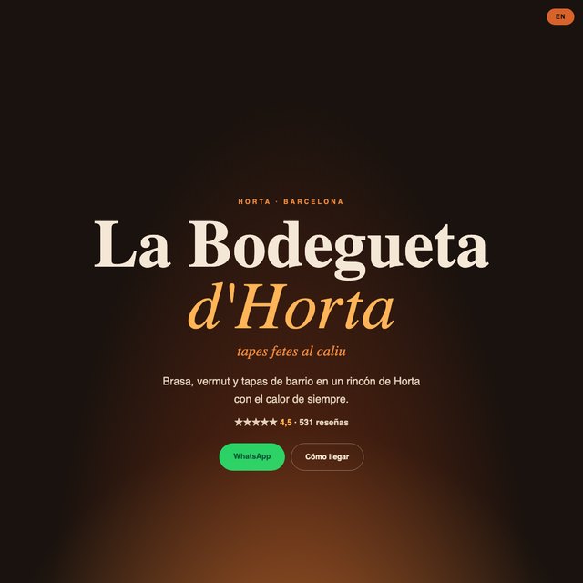 La Bodegueta d'Horta website by StudioMorphik