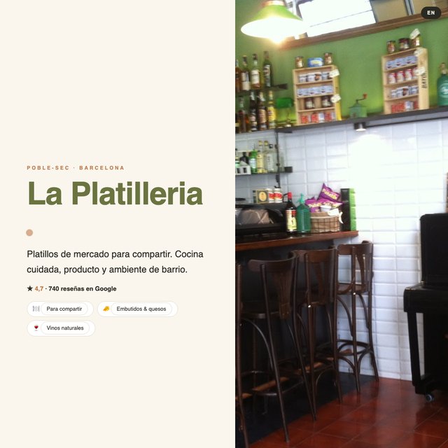 La Platilleria website by StudioMorphik
