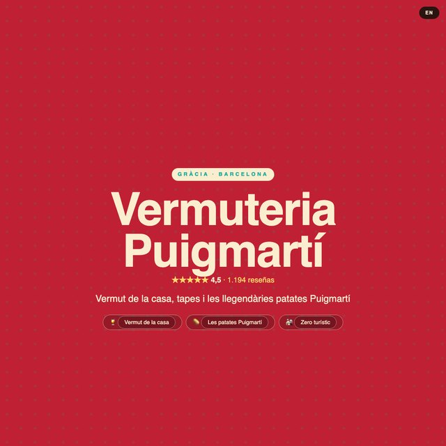 Vermuteria Puigmartí website by StudioMorphik
