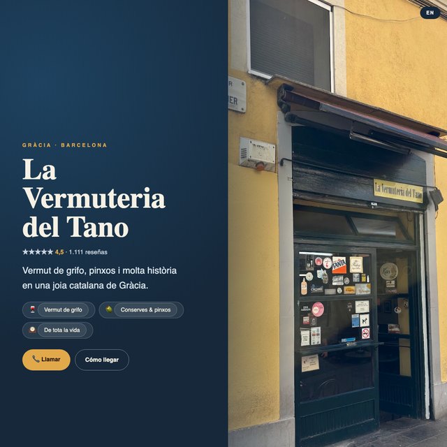 La Vermuteria del Tano website by StudioMorphik