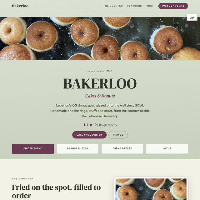 Bakerloo Cakes & Donuts website by StudioMorphik