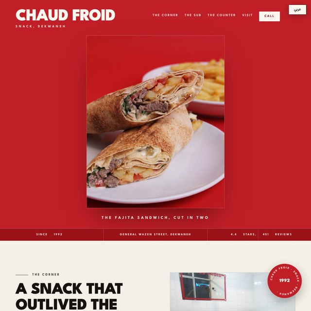 Chaud Froid website by StudioMorphik