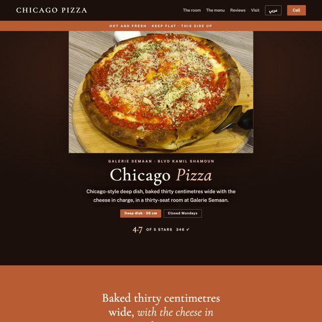Chicago Pizza LB website by StudioMorphik