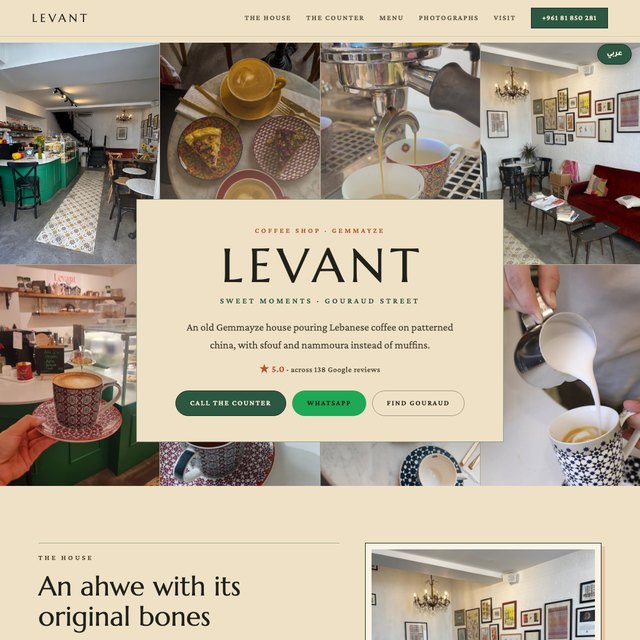 Levant website by StudioMorphik