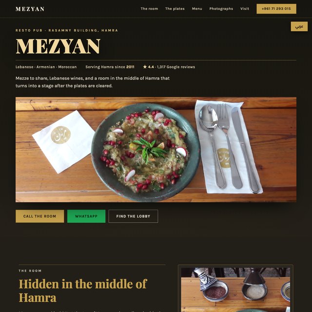 Mezyan website by StudioMorphik