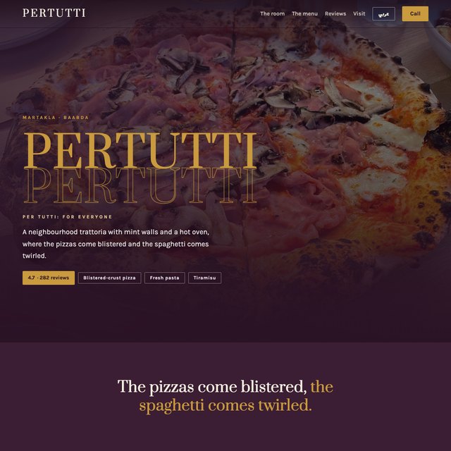 Pertutti website by StudioMorphik