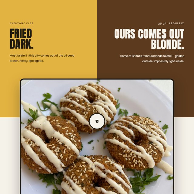 Falafel Aboulziz website by StudioMorphik