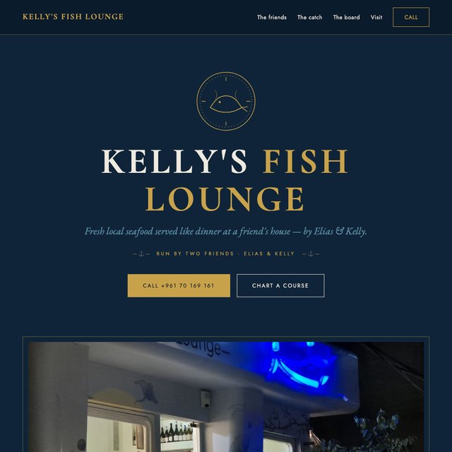 Kelly's Fish Lounge website by StudioMorphik