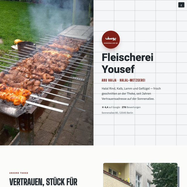 Fleischerei Yousef Abu Haija website by StudioMorphik