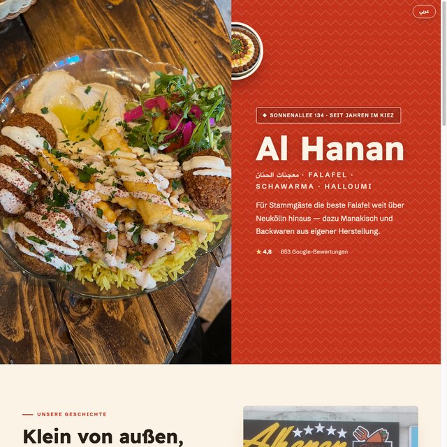 Al Hanan website by StudioMorphik
