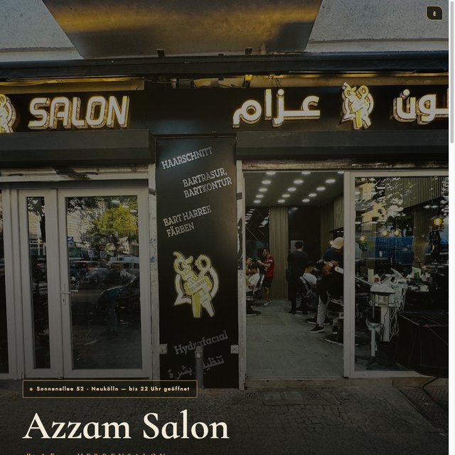 Azzam Salon website by StudioMorphik