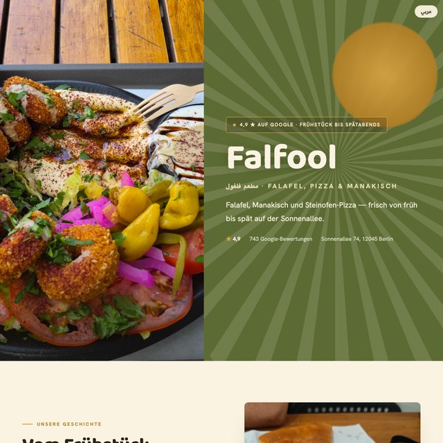 Falfool website by StudioMorphik