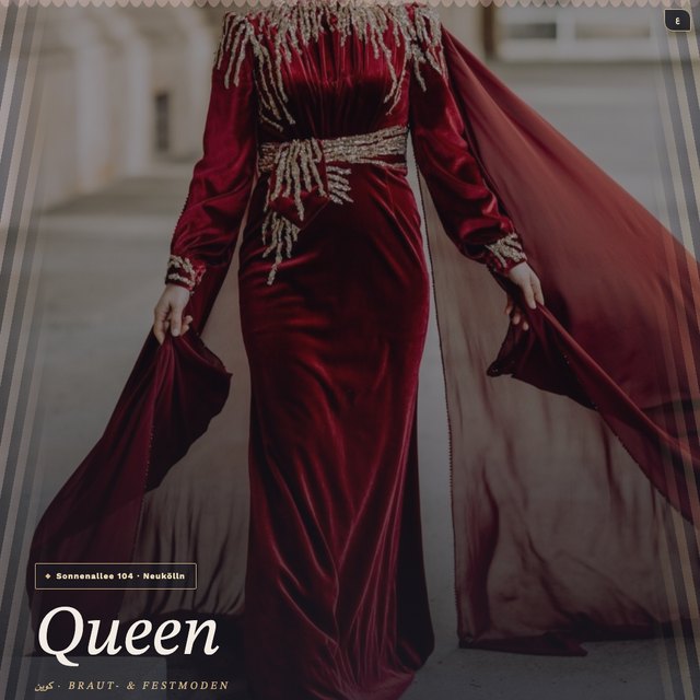 Queen Braut- & Festmoden website by StudioMorphik