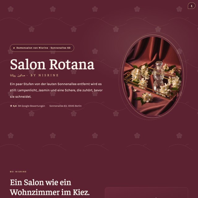 Salon Rotana website by StudioMorphik