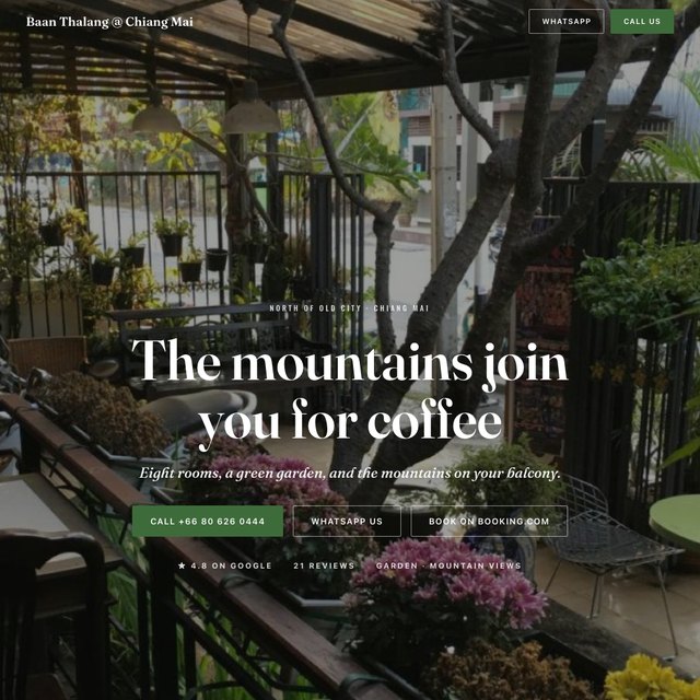 Baan Thalang @ Chiang Mai website by StudioMorphik