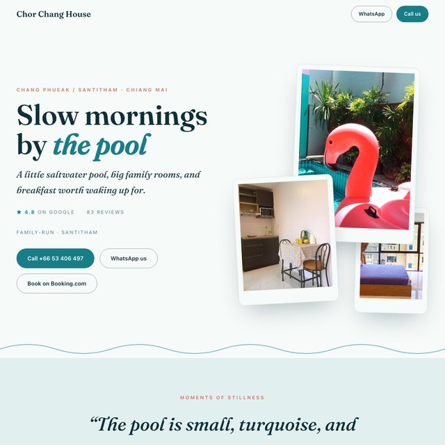 Chor Chang House website by StudioMorphik