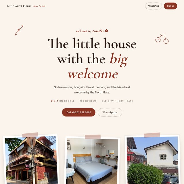 Little Guest House website by StudioMorphik