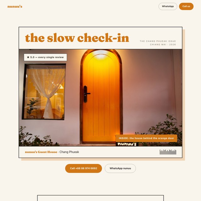 nunuu's Guest House website by StudioMorphik