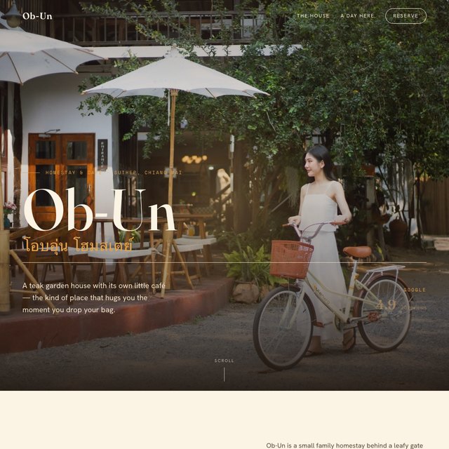 Ob-Un Homestay website by StudioMorphik