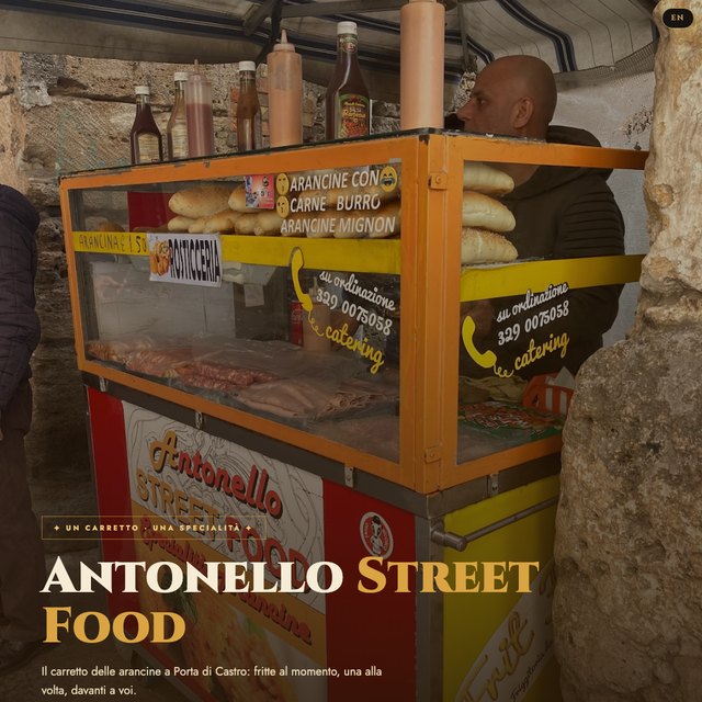 Antonello Street Food — Arancine website by StudioMorphik