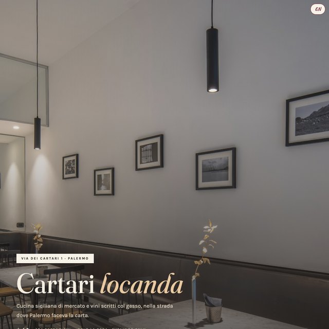 Cartari Locanda website by StudioMorphik