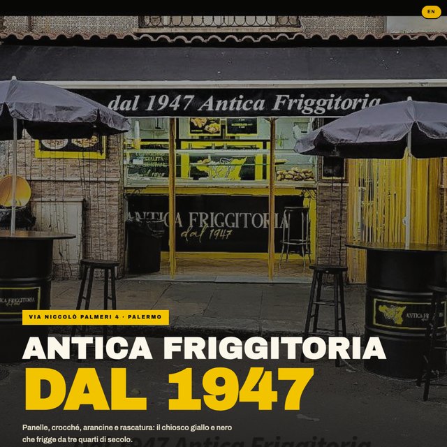 Antica Friggitoria Dal 1947 website by StudioMorphik