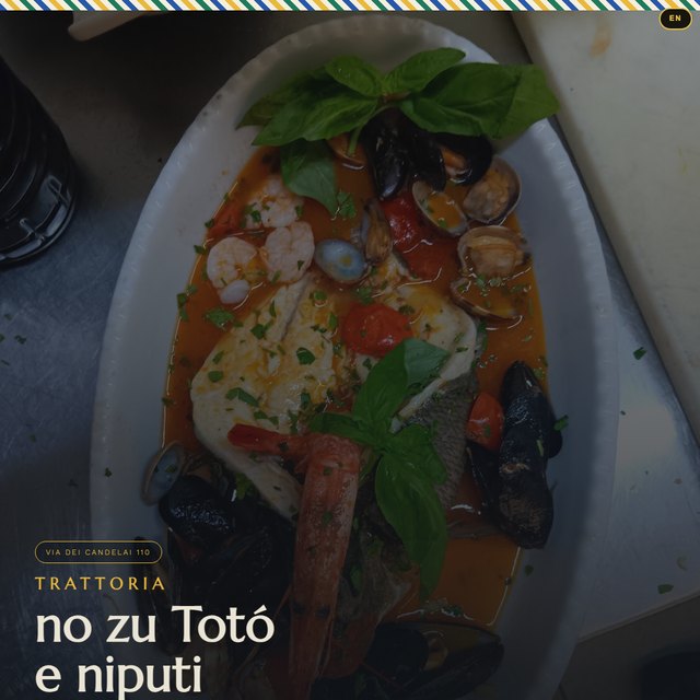Trattoria no zu Totó e niputi website by StudioMorphik