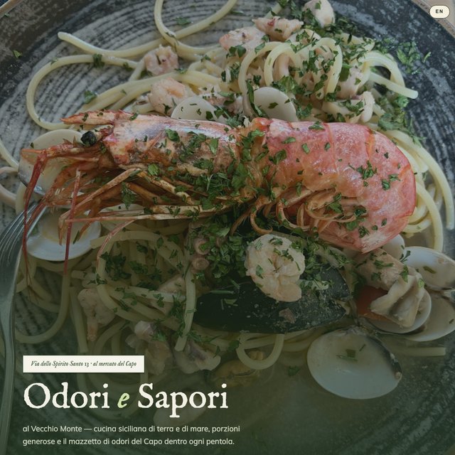 Odori e Sapori al Vecchio Monte website by StudioMorphik