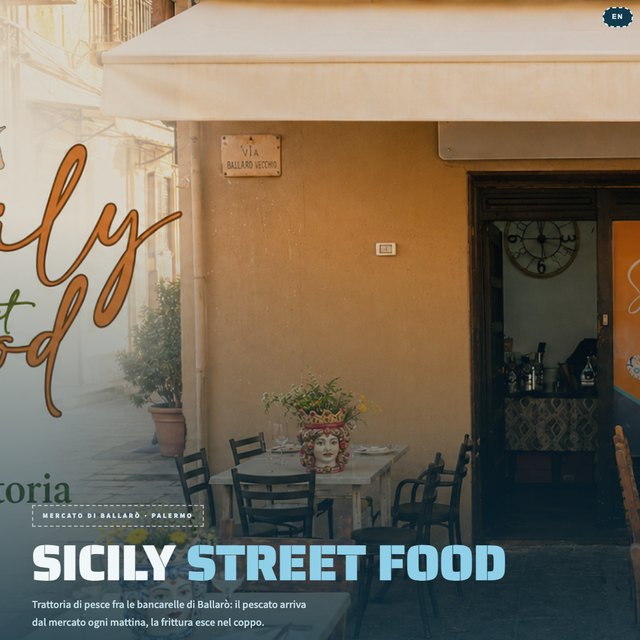 Sicily Street Food — Seafood Trattoria website by StudioMorphik