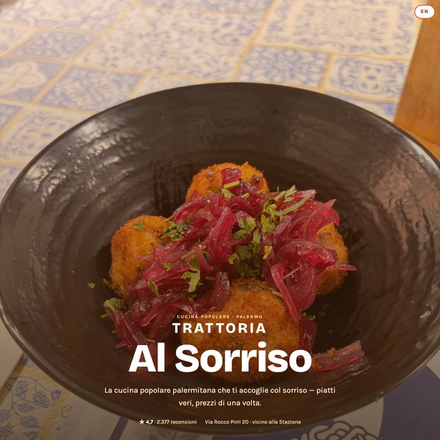 Trattoria Al Sorriso website by StudioMorphik