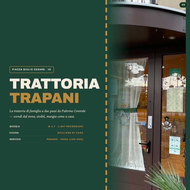 Trattoria Trapani website by StudioMorphik