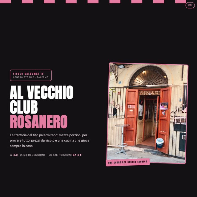 Al Vecchio Club Rosanero website by StudioMorphik