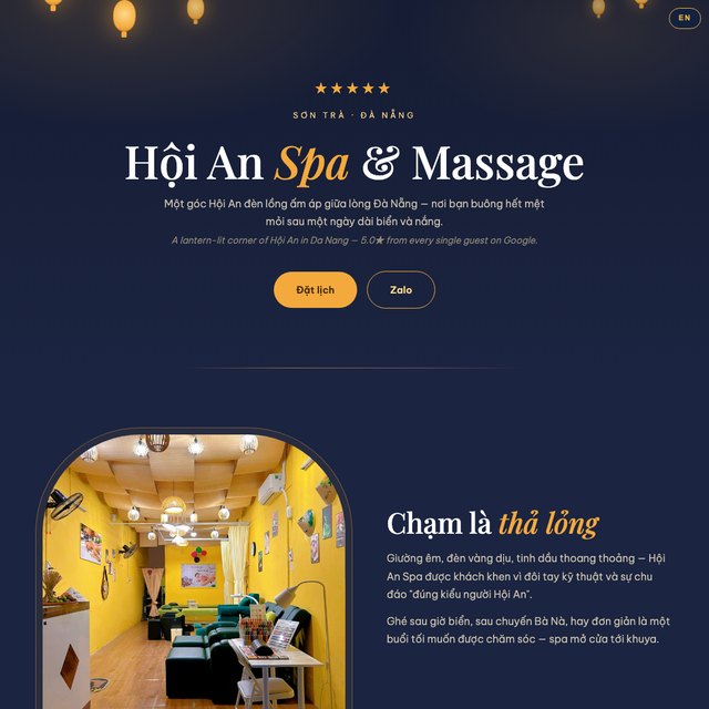 Hội An Spa & Massage website by StudioMorphik