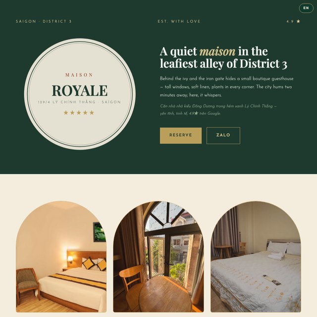 Maison Royale website by StudioMorphik